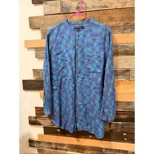 Gudrun Sjoden oversized boho lagenlook top blouse size XL